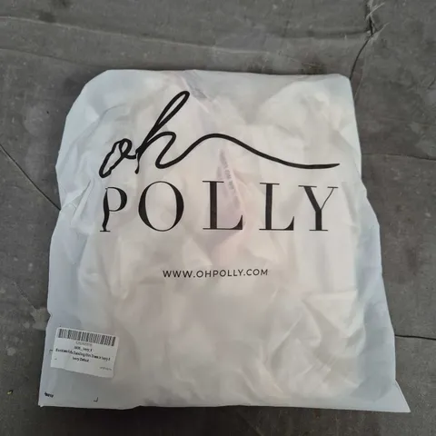 BAGGED OH POLLY BACKLESS RUFFLE DETAILING MINI DRESS IN IVORY - SIZE 6