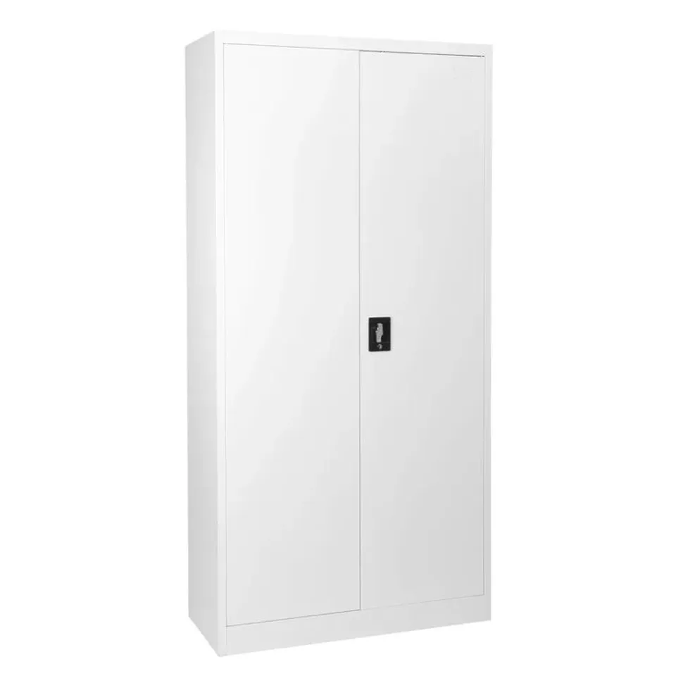 BOXED HICKMAN 2 DOOR 4-SHELF STORAGE CABINET - WHITE (1 BOX)