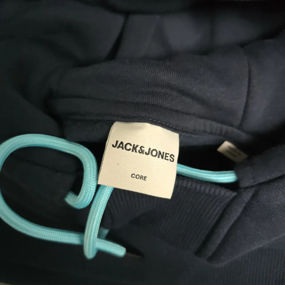 JACK & JONES CORE HOODIE IN NAVY - SMALL