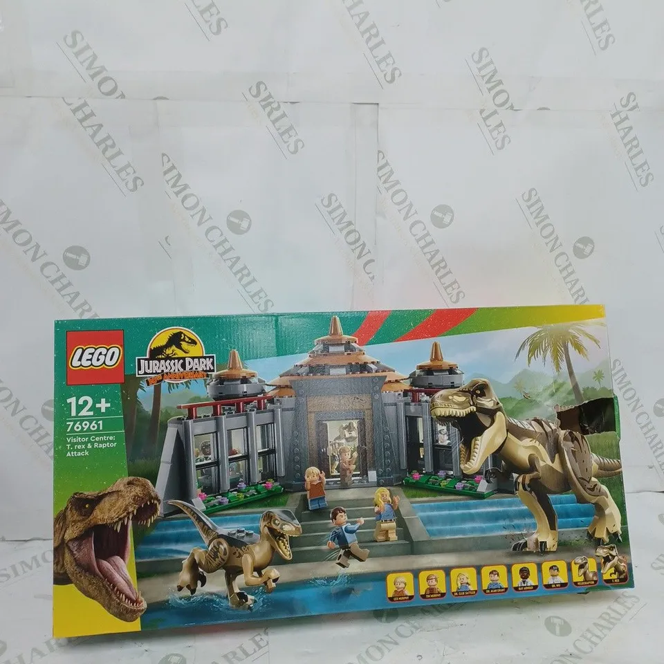 BOXED LEGO JURASSIC PARK 30TH ANNIVERSARY VISITOR CENTRE: T. REX & RAPTOR ATTACK 76961 RRP £114.99