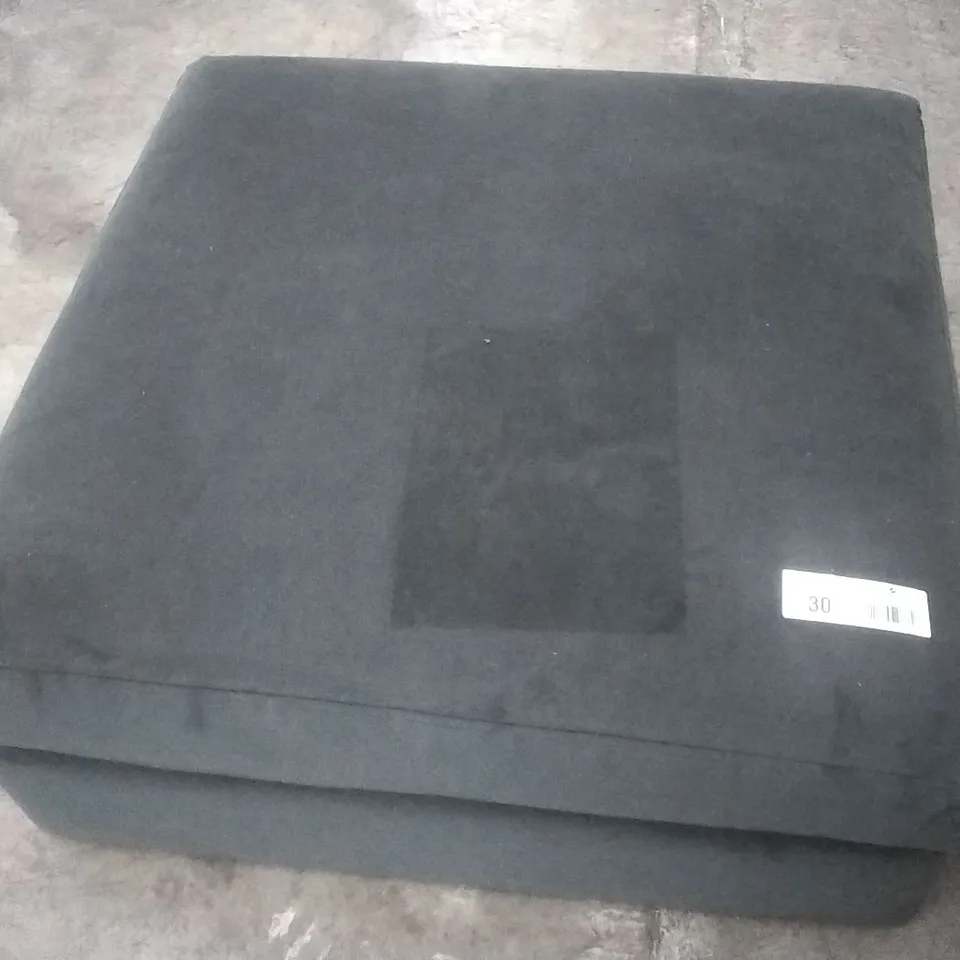 QUALITY BRITISH MADE THE LOUNGE COMPANY ROMILLY SLATE SHADOW FABRIC FOOTSTOOL