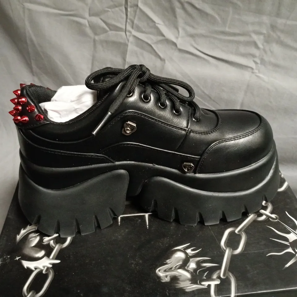 BOXED KOI SPAWN OF RAPTURE SHOES IN BLACK - UK 4