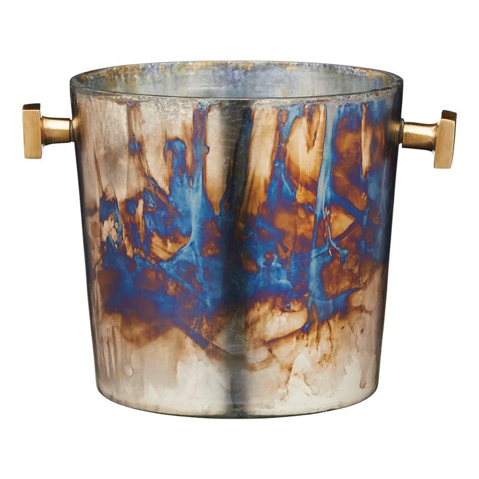 MERCURY FIRE ZINC FIRED GLASS CHAMPAGNE BUCKET 