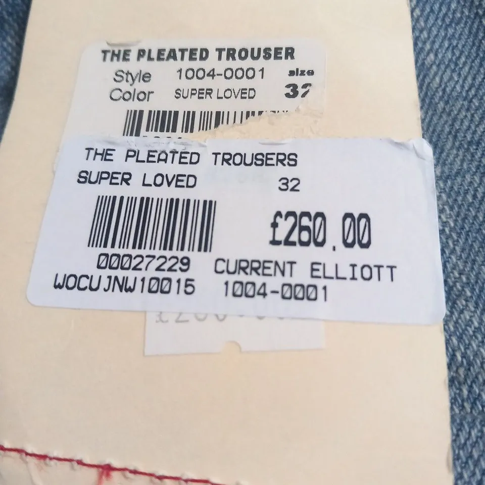 CURRENT/ELLIOT THE PLEATED TROUSER SUPER LOVED SIZE 32