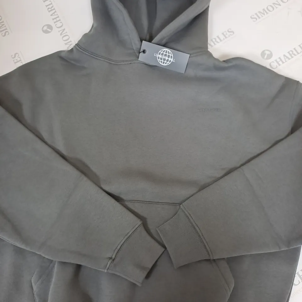 LUXE TO KILL GREY OVERSIZED HOODIE SIZE 4