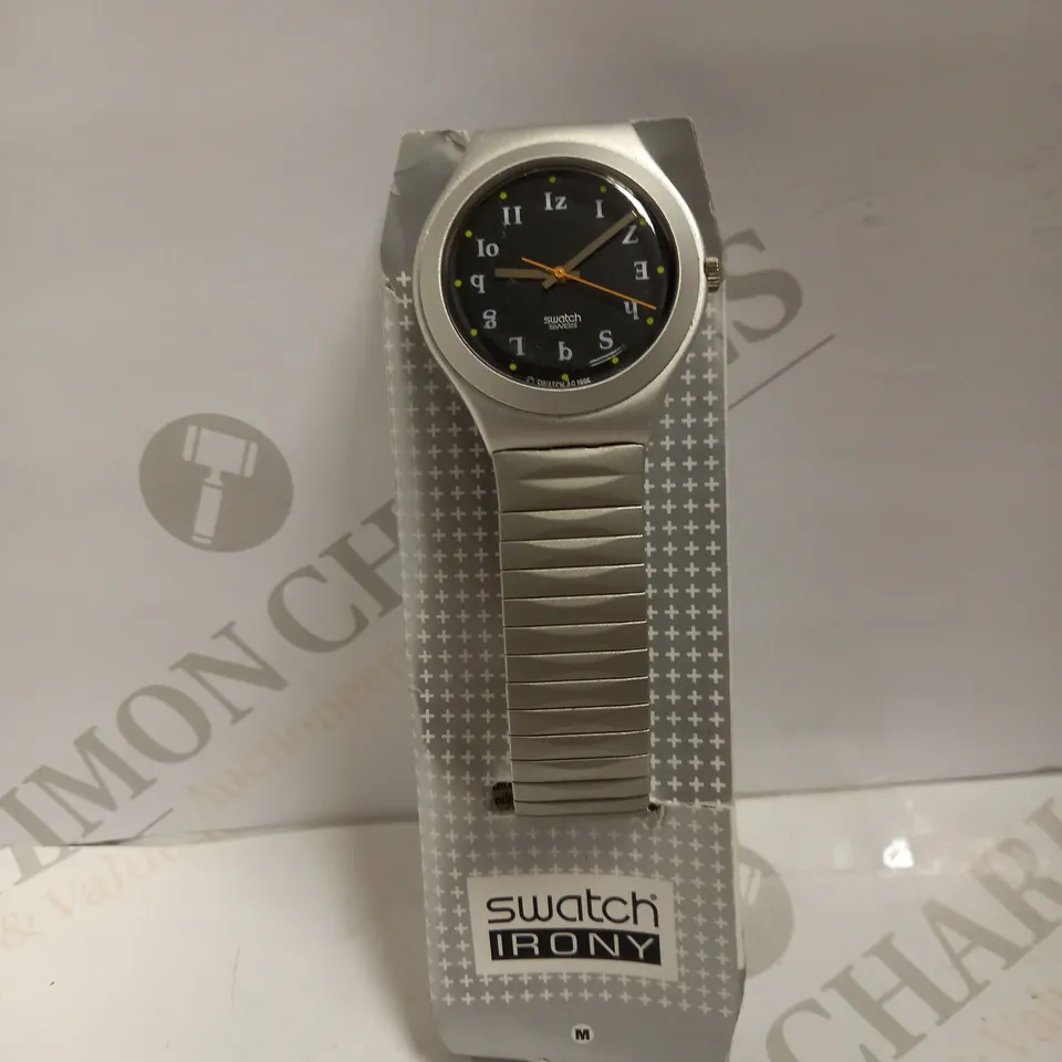 SWATCH IRONY SWISS MADE STAINLESS STEEL WATCH 
