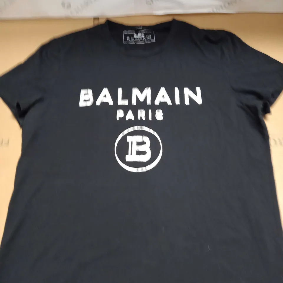 BALMAIN PARIS LOGO T-SHIRT SIZE 44