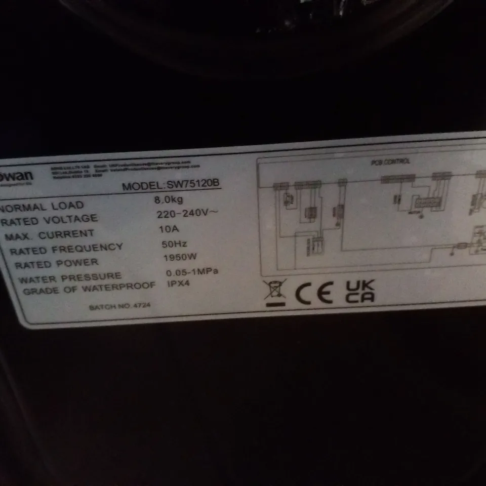 SWAN 8KG 1400 SPIN FREESTANDING WASHING MACHINE - BLACK