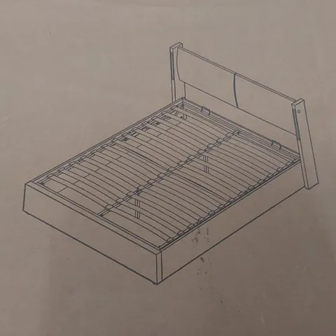 BOXED UPHOLSTERED STORAGE BED WITH ADJUSTABLE - SIZE UNSPECIFIED (1 BOX)