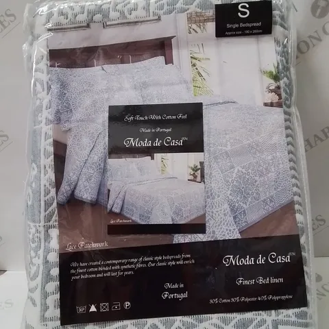 BRAND NEW MODA DE CASA SINGLE BED SPREAD