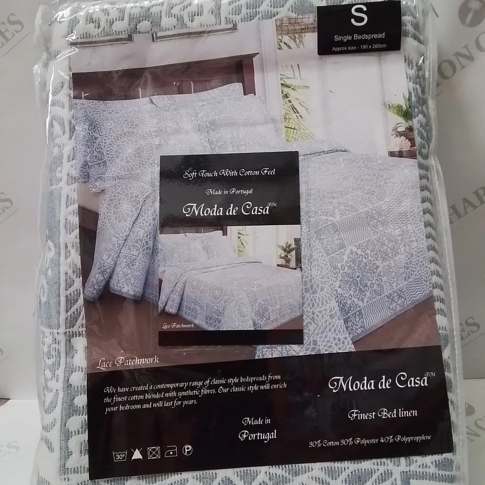 BRAND NEW MODA DE CASA SINGLE BED SPREAD
