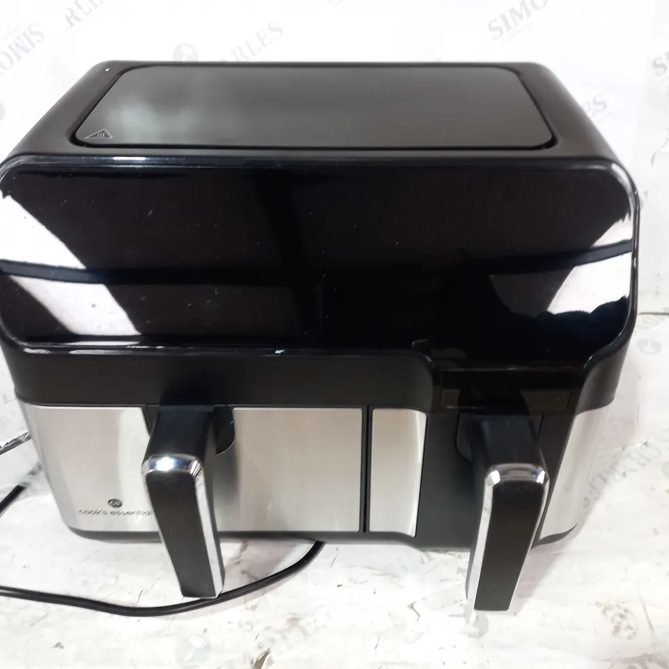 COOK'S ESSENTIALS 7.7L DUAL AIR FRYER, BLACK