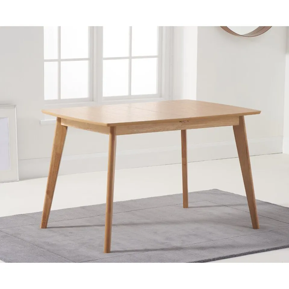 BOXED NICOLE EXTENDABLE DINING TABLE- 120CM- OAK