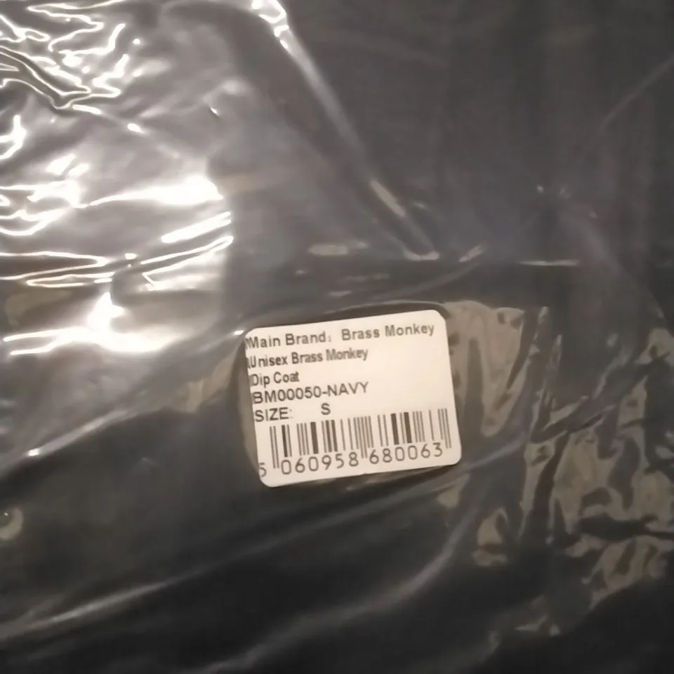 BRAND NEW BAGGED BRASS MONKEY UNISEX DIP COAT - NAVY // SIZE: S