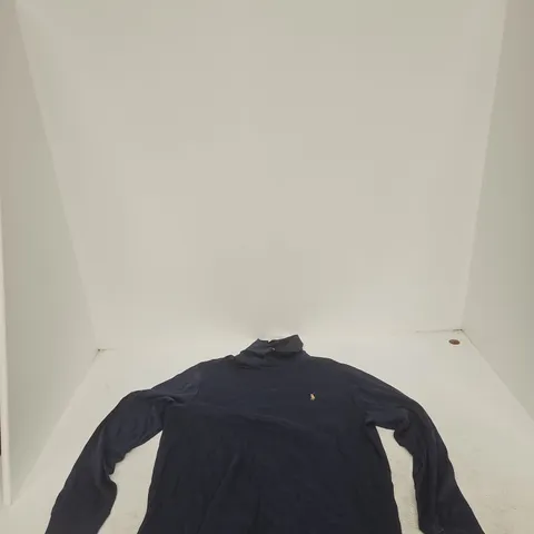 RALPH LAUREN TURTLENECK SHIRT – NAVY, UK SIZE L