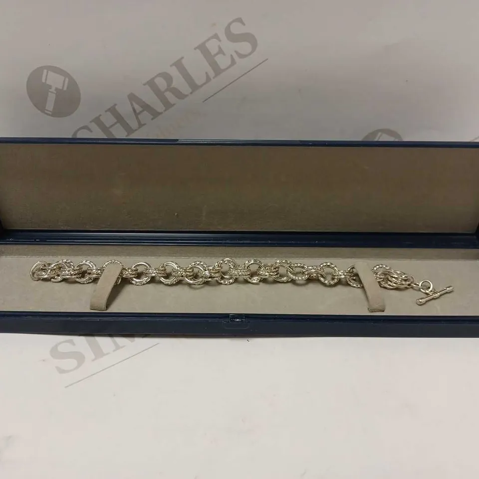 HANDMADE STERLING SILVER INTERLOCK CHAIN BRACELET