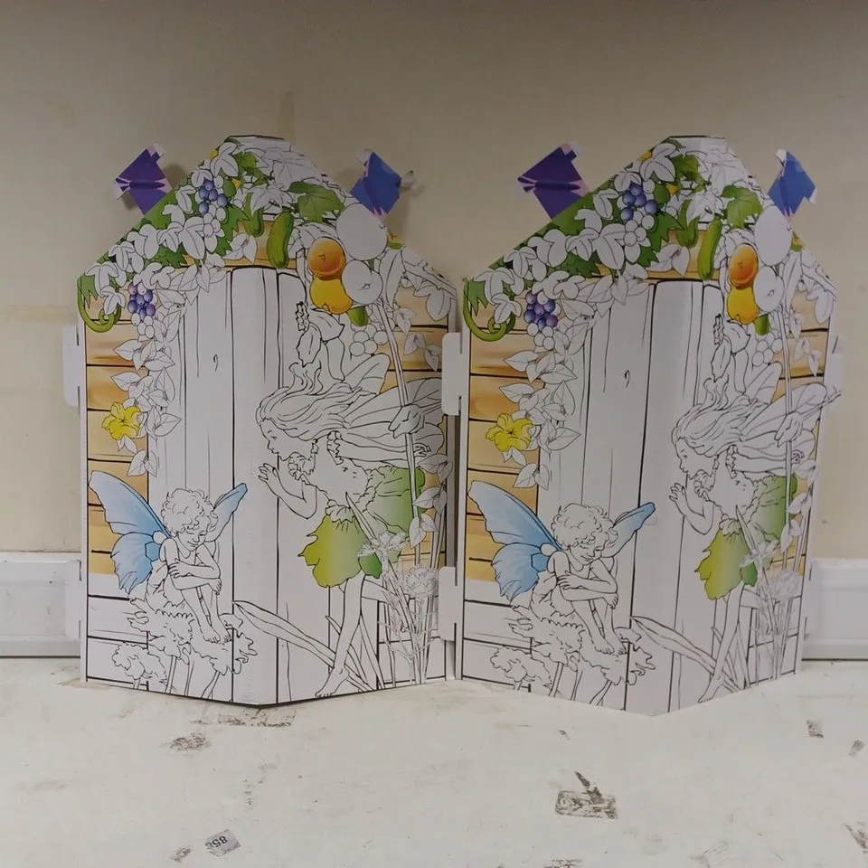 BOXED HOBBY CRAFT COLOUR IN CARDBOARD FAIRY HOUSE. 