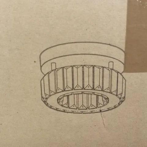 BOXED LG1323 MODERN ROUND CRYSTAL CEILING LIGHT 20cm