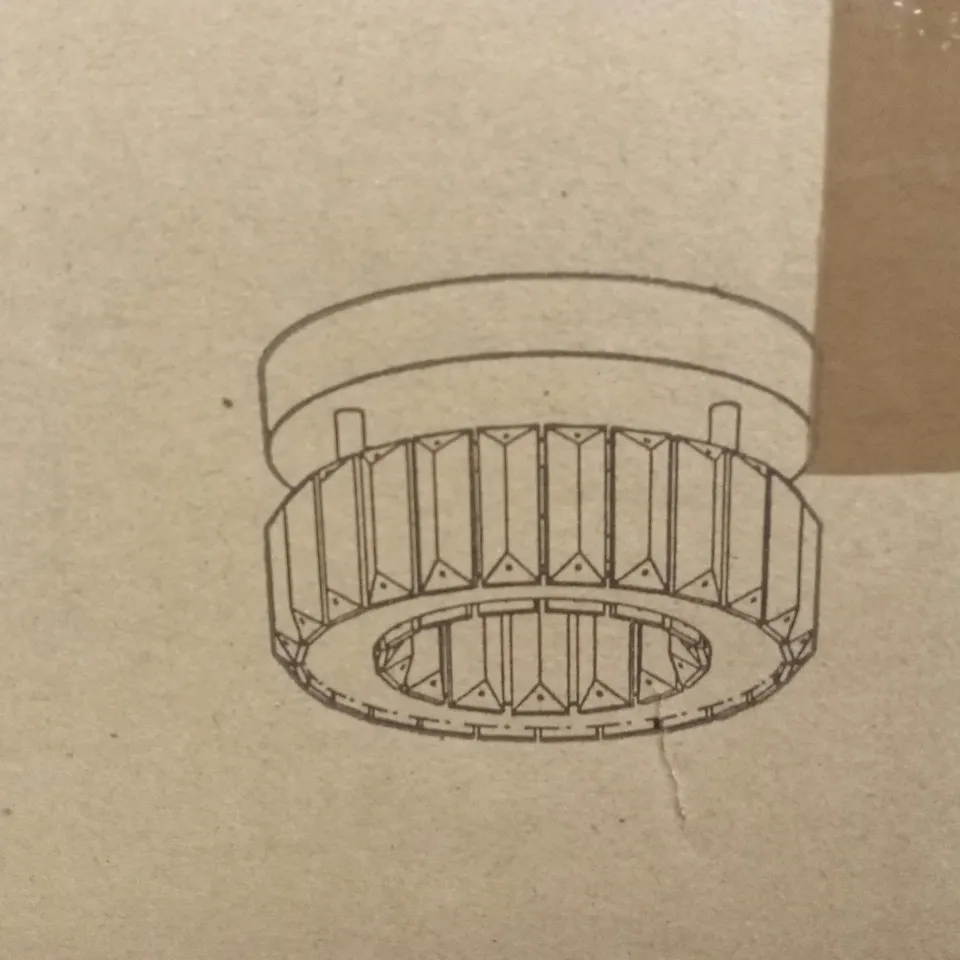 BOXED LG1323 MODERN ROUND CRYSTAL CEILING LIGHT 20cm