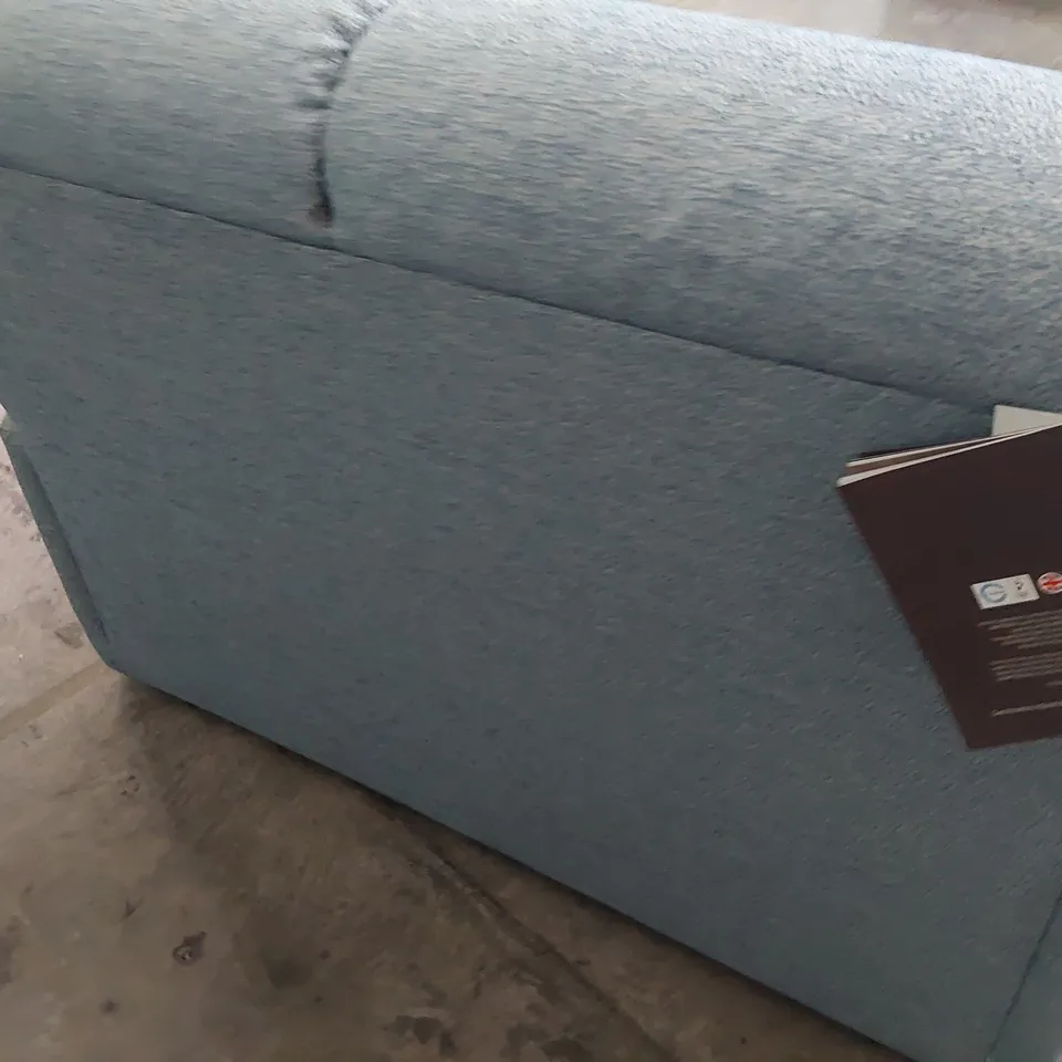 QUALITY BRITISH DESIGNER G PLAN HAMILTON TWO SEATER BAMBOO SKY FABRIC 