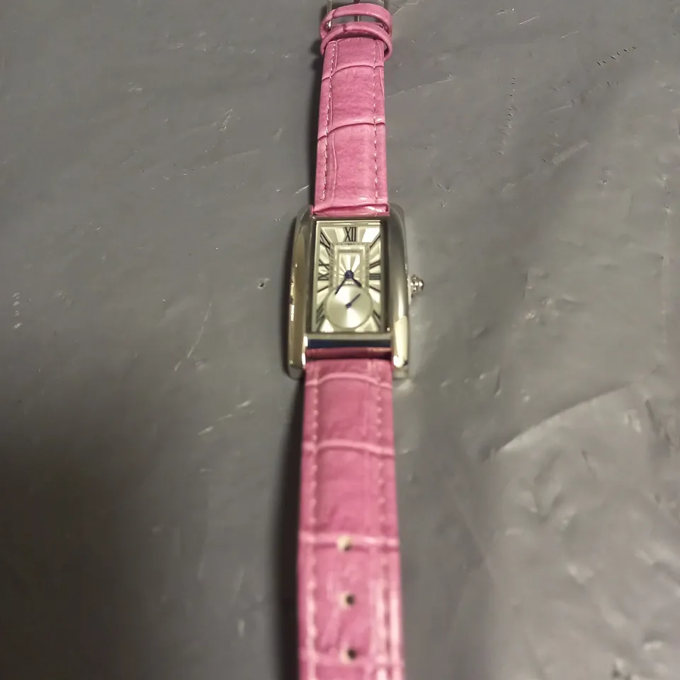 LADIES STOCKWELL WATCH TEXTURED DIAL WITH SUB DIAL MINUTE LEATHER STRAP