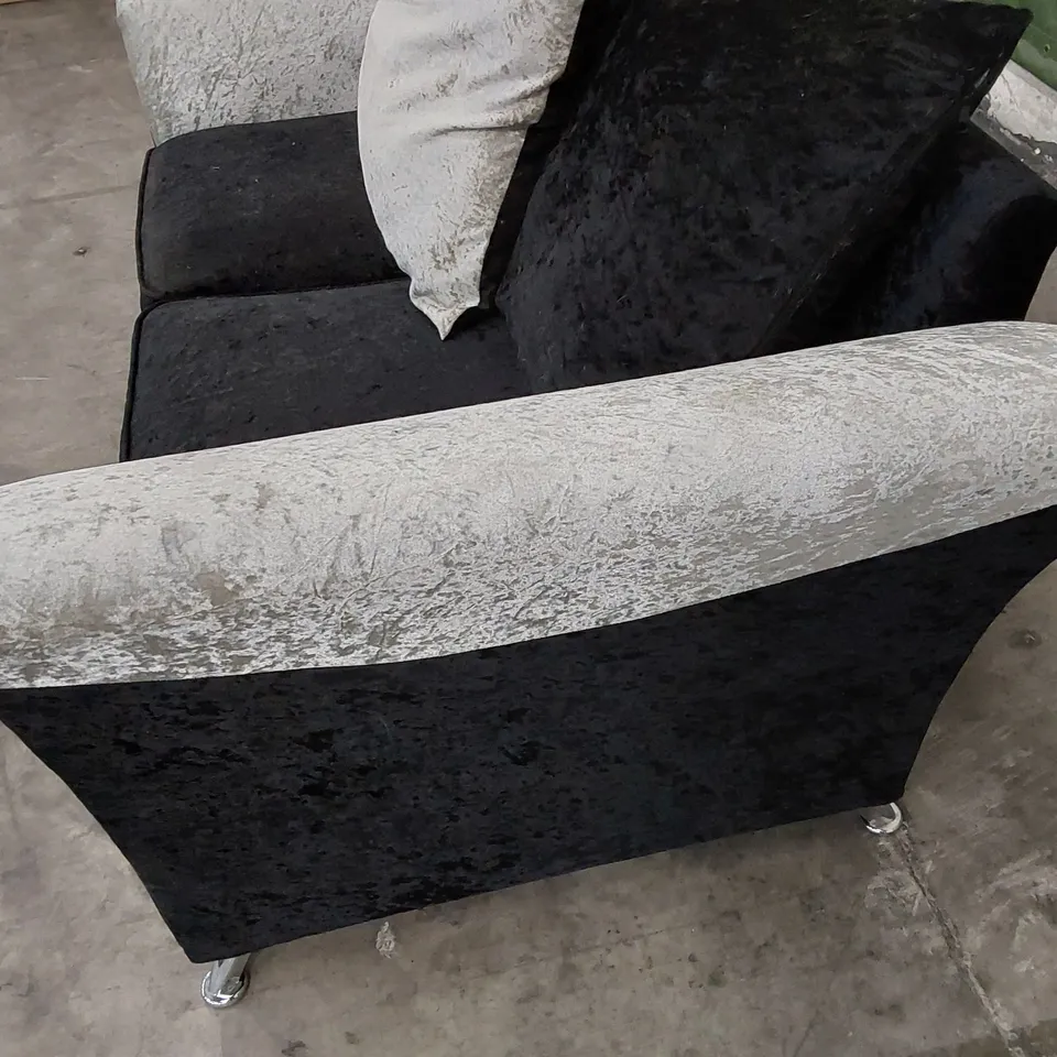 QUALITY DESIGNER 2 SEATER CRUSHED VELVET SOFA