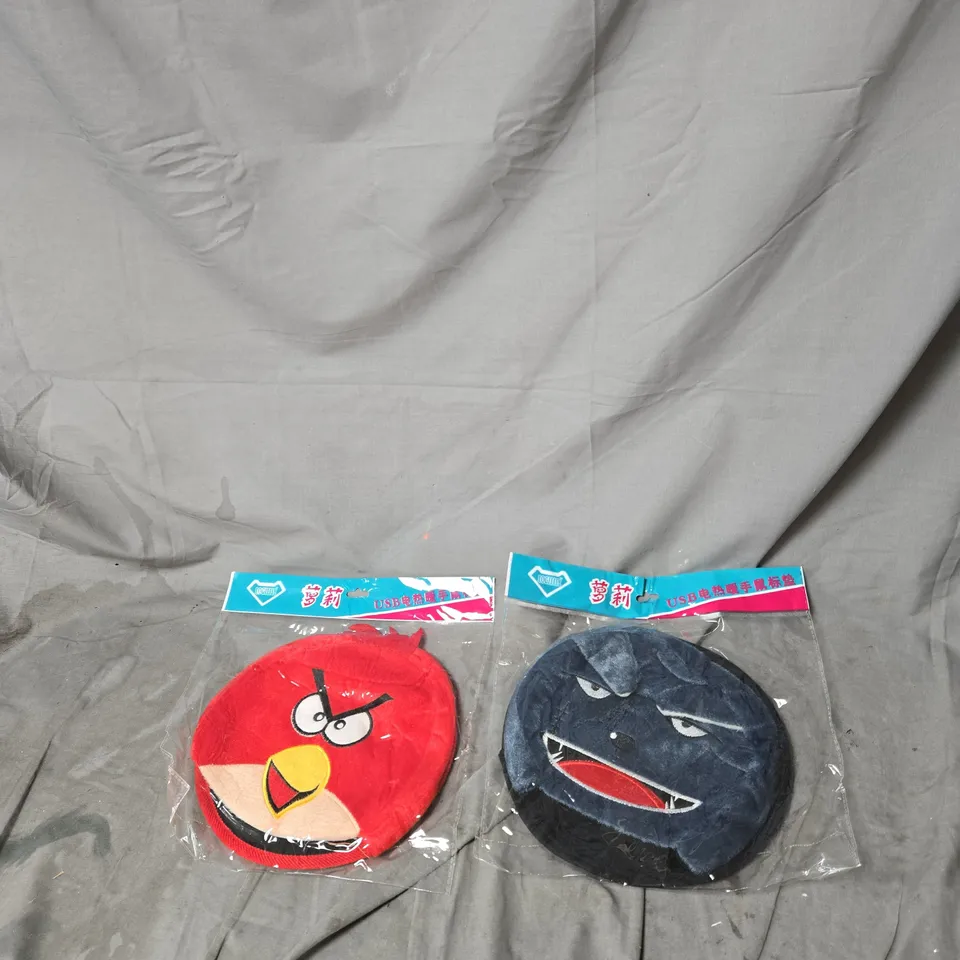 BOX OF APPROXIMATELY 60 ASSORTED USB HEATED MOUSE PADS 