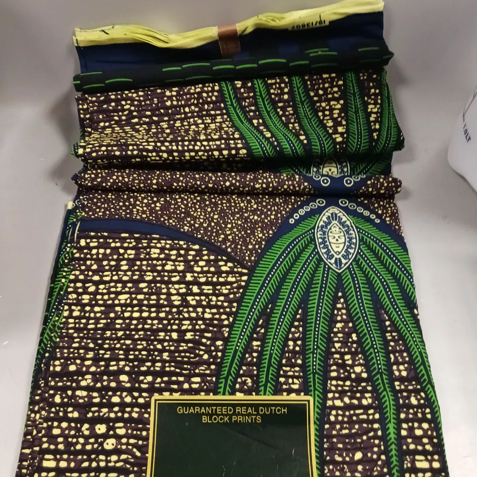 VERITABLE HOLLANDE REAL DUTCH BLOCK PRINTS FABRIC - LENGTH UNSPECIFIED 