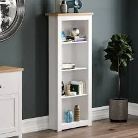 BOXED VIDA ARLINGTON 4 TIER BOOKCASE - WHITE (1 BOX)