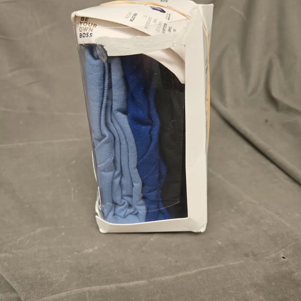 BOSS 3PACK CLASSIC CREW NECK TSHIRT IN BLUE/BLACK SIZE L