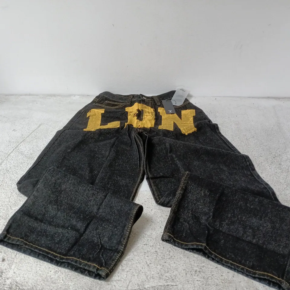 JADED "LDN" BLACK JEANS SMALL TAGGED