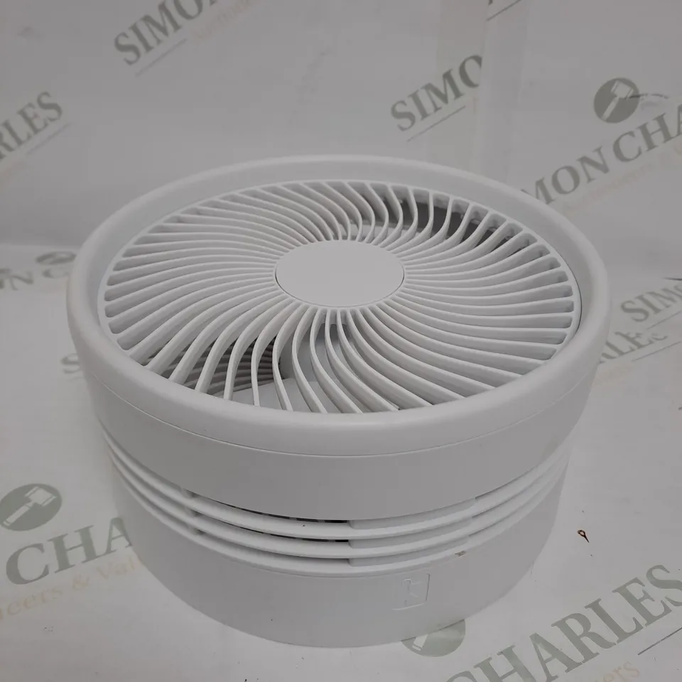 BOXED BELL & HOWELL OSCILLATING FOLDING RECHARGEABLE FAN IN WHITE