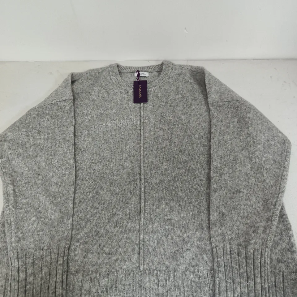 LASCANA WOMEN'S GREY KNITTED JUMPER – UK 18/20 (EU 44/46)