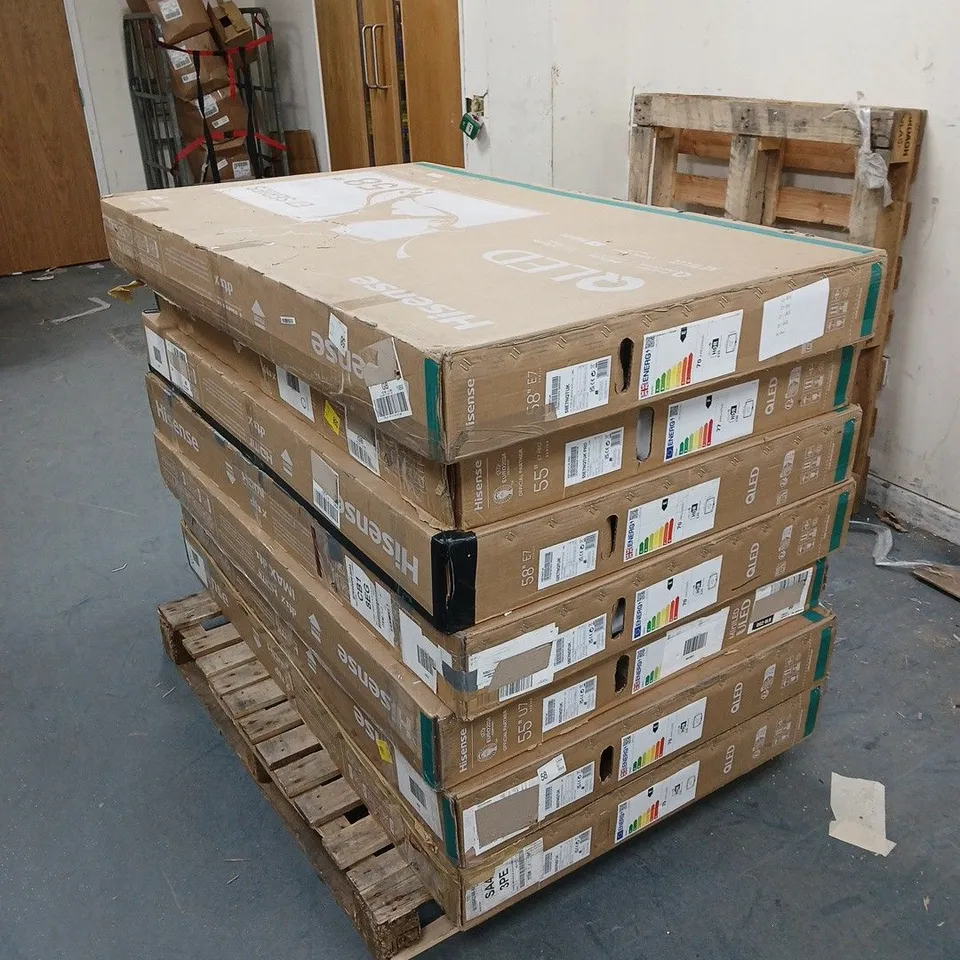 PALLET OF 7 BOXED TELEVISIONS - COLLECTION ONLY 