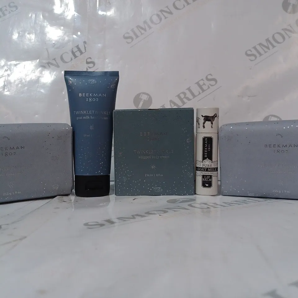 BOXED BEEKMAN 1802 5 PIECE TWINKLE TWINKLE GOAT MILK BATH & BODY GIFT COLLECTION