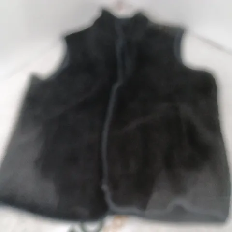 BLACK FLEECE SLEEVELESS VEST – ZIP FRONT 