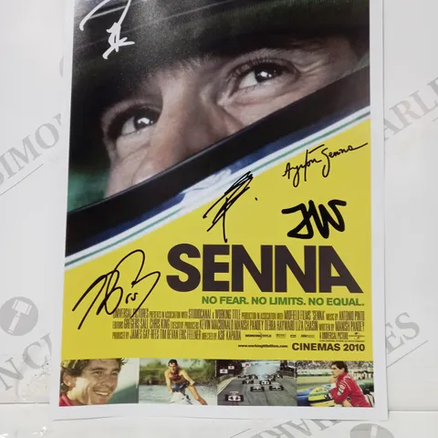 AUTOGRAPHED SENNA FILM POSTER ART PRINT