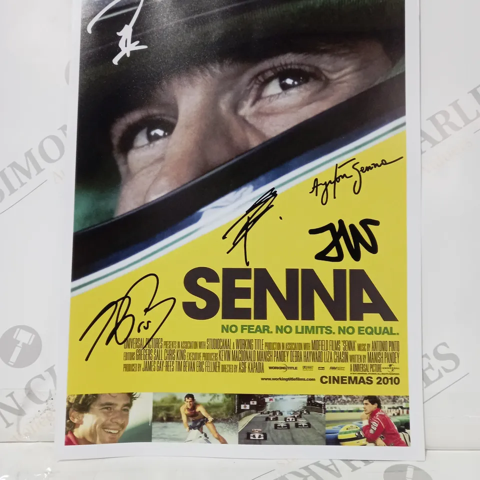 AUTOGRAPHED SENNA FILM POSTER ART PRINT