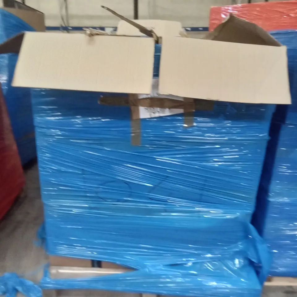 PALLET OF ASSORTED ITEMS INCLUDING DESIRE MAGNOLIA & MULBERRY, 125MM SANDER DISCS, PARTY DECORATIONS, PAPER ANIMAL PLATES, BALL BEARING SET, 18 IN 1 MULTI TOOL
