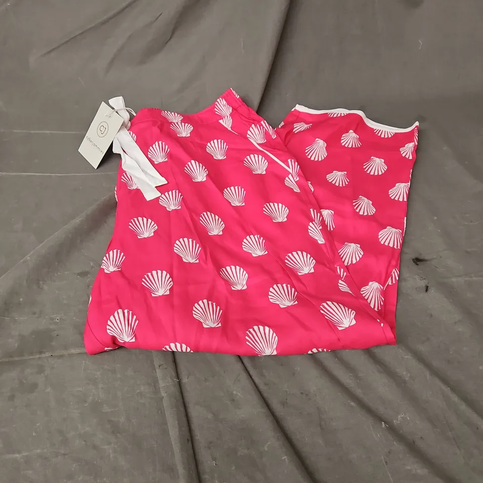 CYBERJAMMIES SOFIA CROPPED PYJAMA BOTTOMS IN BRIGHT PINK SHELL SIZE 16
