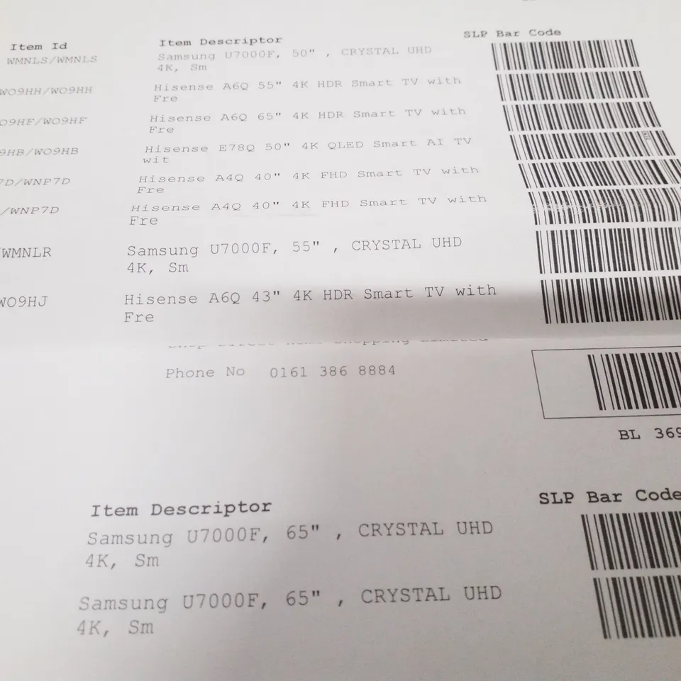 PALLET CONTAINING 10 DAMAGED TVS