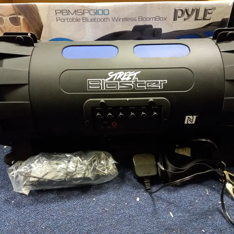 PYLE PBMSPG100 1000W RUGGED PORTABLE BLUETOOTH WIRELESS BOOMBOX