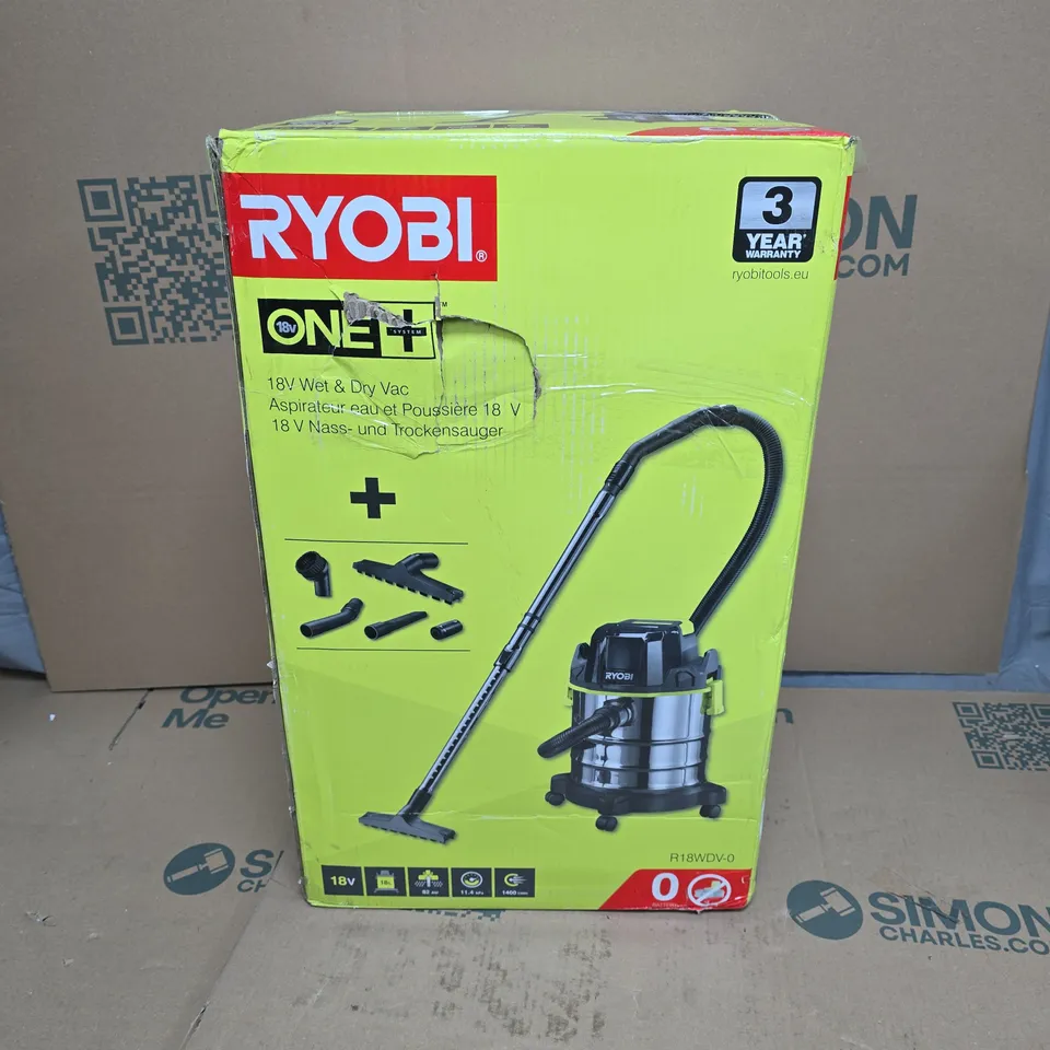BOXED RYOBI R18WDV-0 18V WET DRY VAC