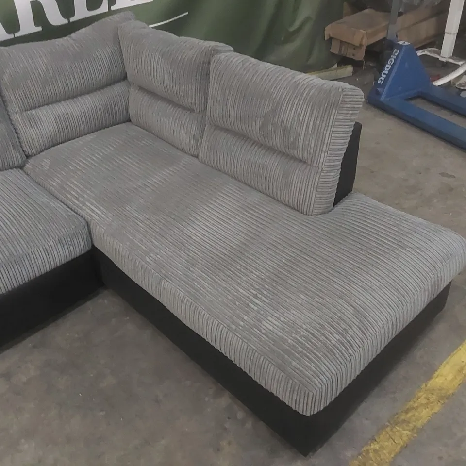 QUALITY DESIGNER ARMSTRONG CORNER GROUP SOFA - GREY