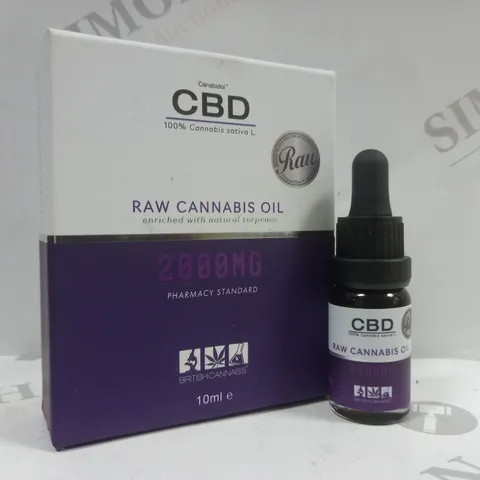BOXED CANABIDOL CBD RAW CANNABIS OIL 2000MG DROPS 10ML