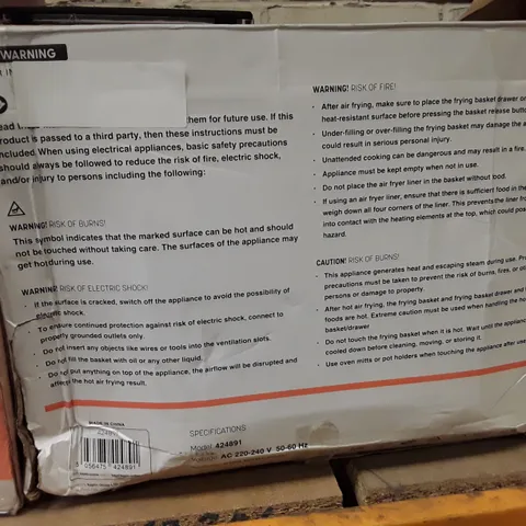 BOXED KEPLIN AIR FRYER WITH DUAL COOKING ZONES BLACK COLOUR