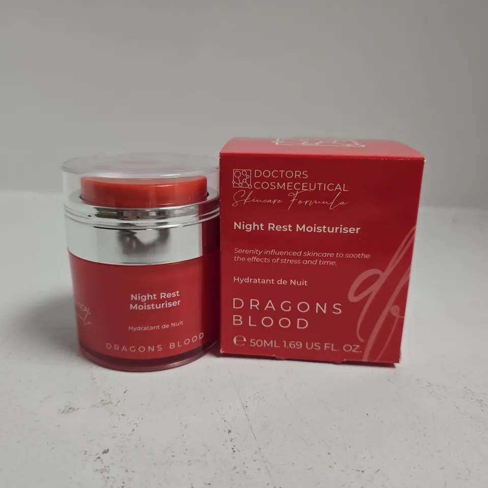 BOXED DOCTORS FORMULA DRAGONS BLOOD NIGHT REST MOISTURISER 50ML