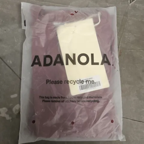 BAGGED ADANOLA ULTIMATE LONG SLEEVE TOP IN BURGUNDY - LARGE