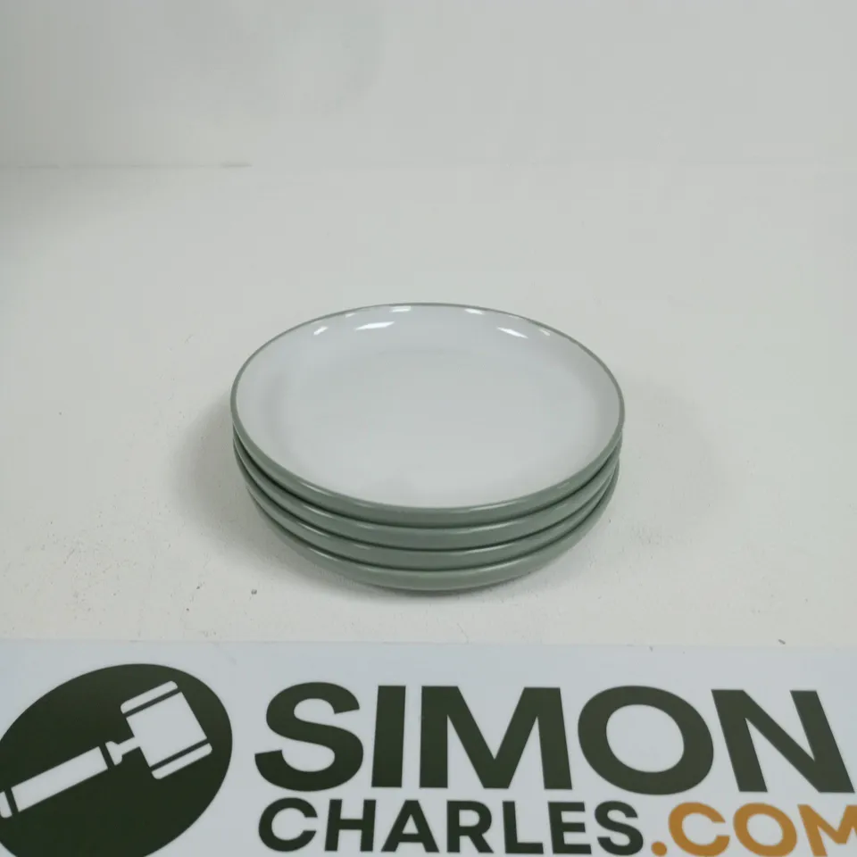 BOXED SAGE TWO TONE 12 PIECE DINNER SET