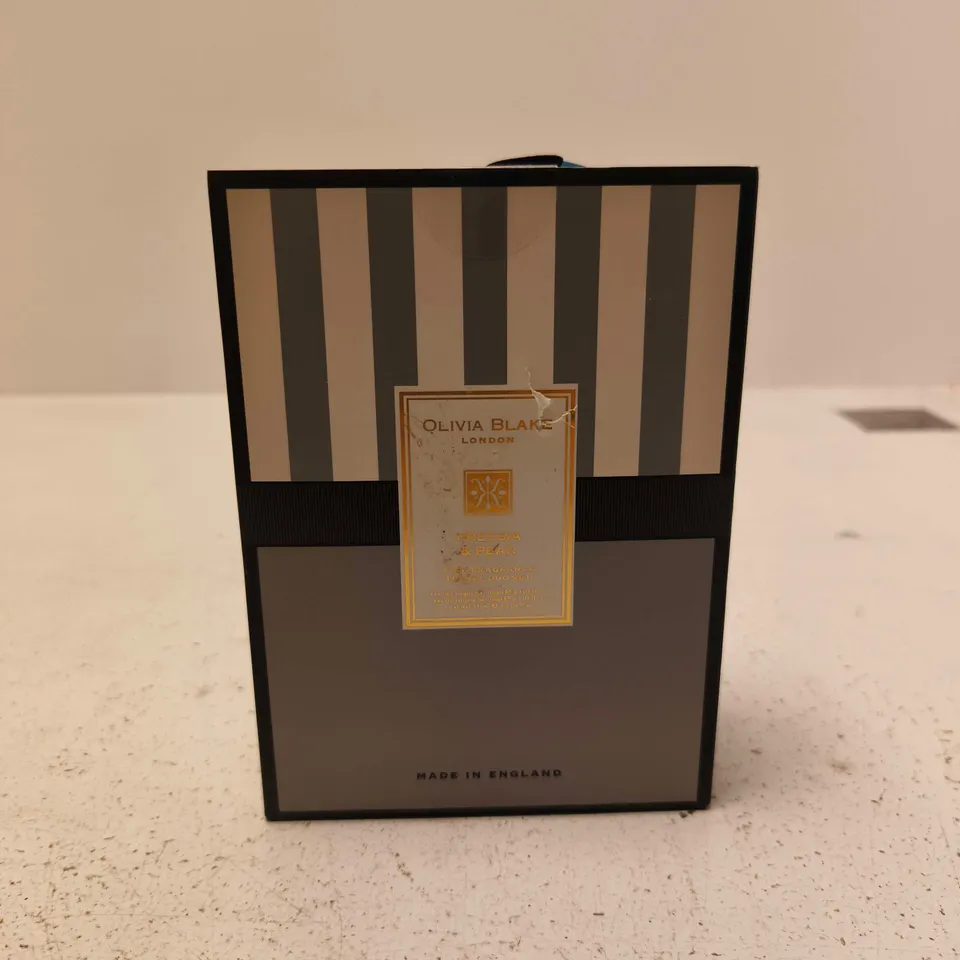 BOXED OLIVIA BLAKE FREESIA & PEAR TRAVEL DUO SET